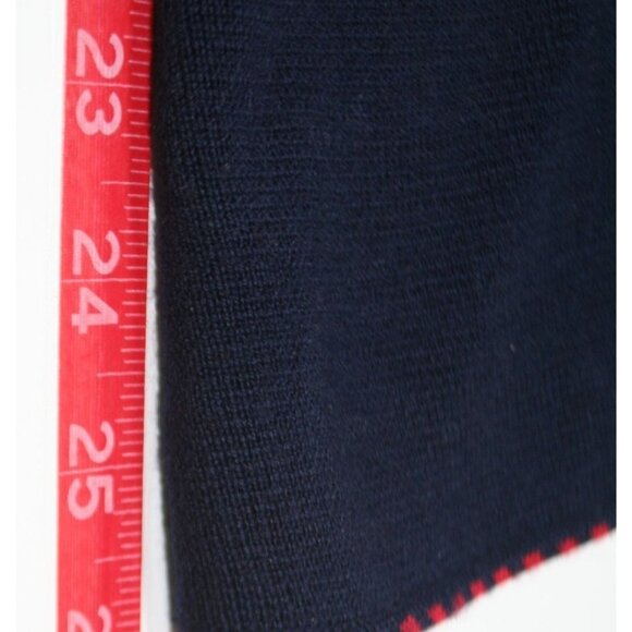 Talbots Plus Size X Merino Wool Sweater Blazer Navy Red Preppy Classic Layering - Picture 8 of 9